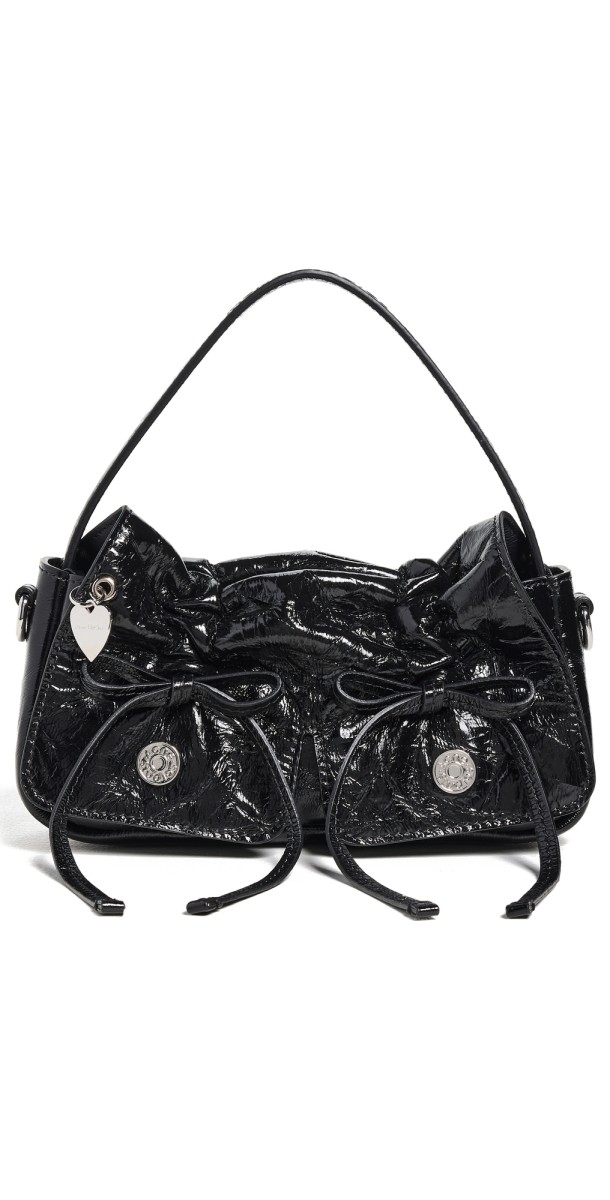 Acne Studios Multipocket Micro Crinkled Patent Bag Black