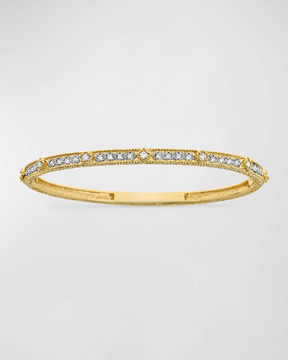 18KYG PAVE BANGLE