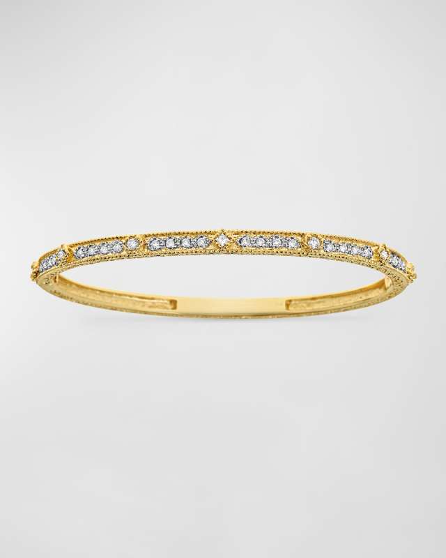 18KYG PAVE BANGLE