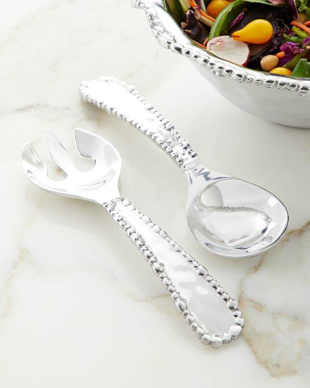 Organic Pearl Small Salad Servers