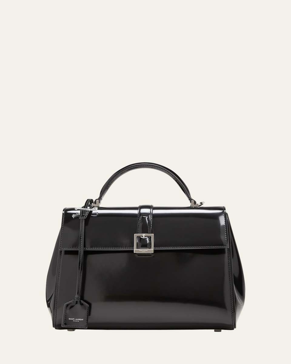 Le Fermoir Small Top-Handle Bag in Spazzolato Leather