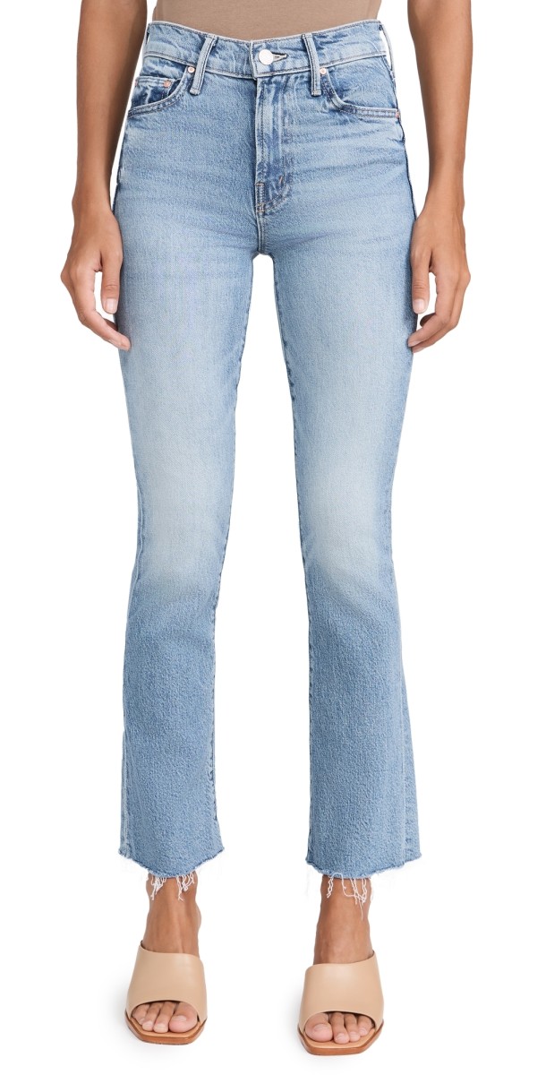 MOTHER The Outsider Flood Fray Jeans Are We There Yet
