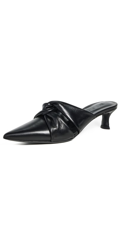 BY FAR Leoncia Lamb Nappa Leather Heels Black