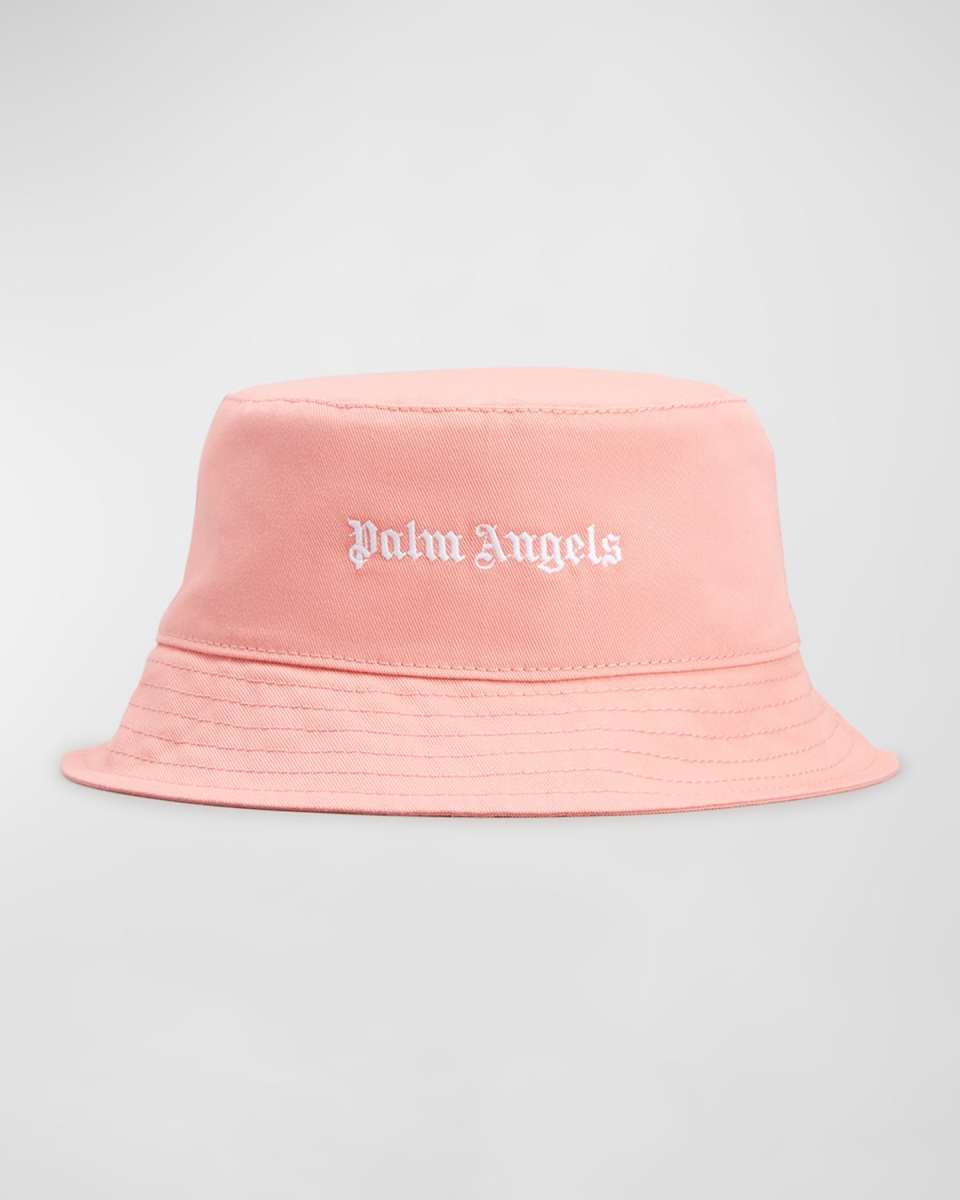 Kid's Embroidered Logo-Print Bucket Hat, Size S-
