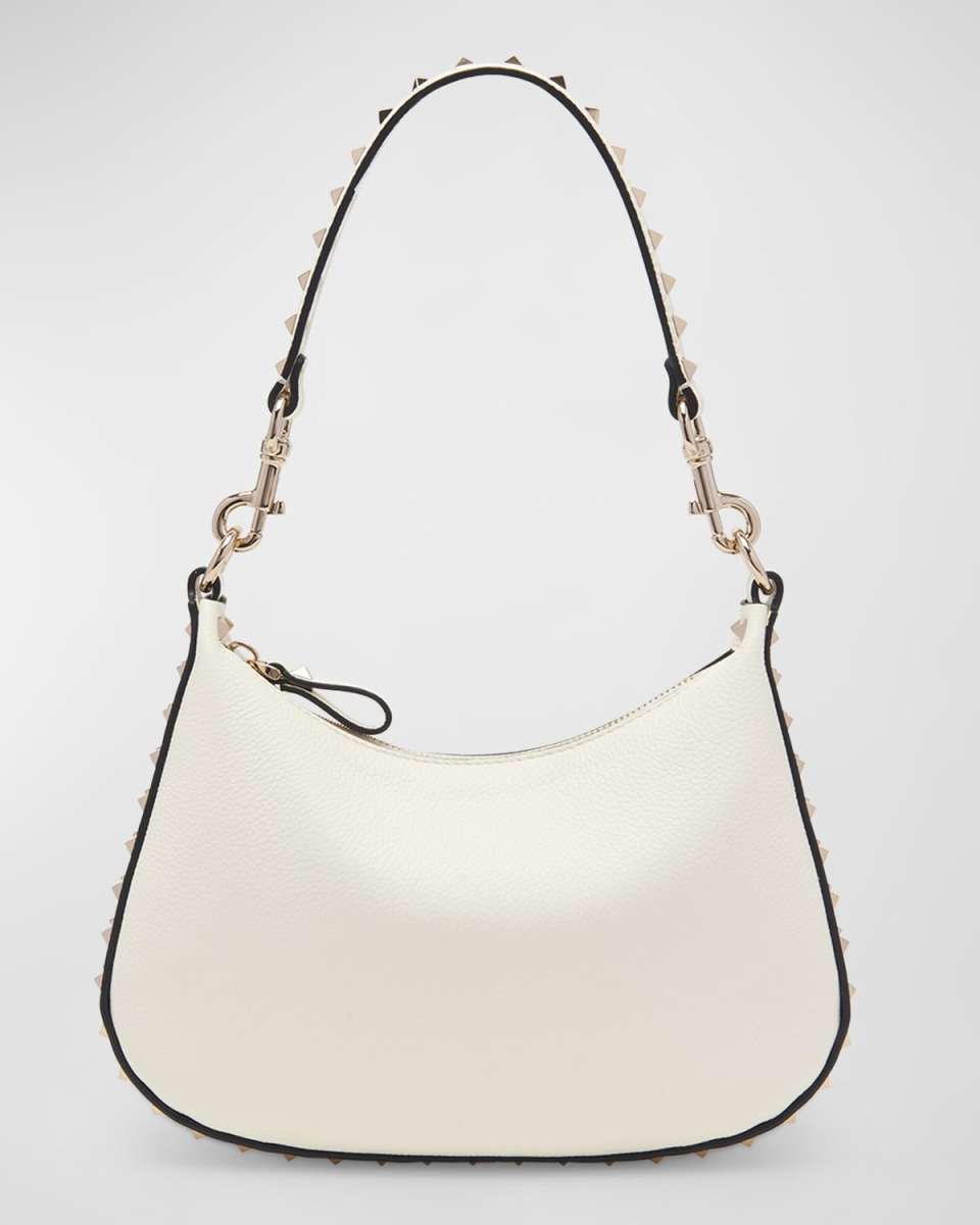 Rockstud Small Leather Hobo Bag