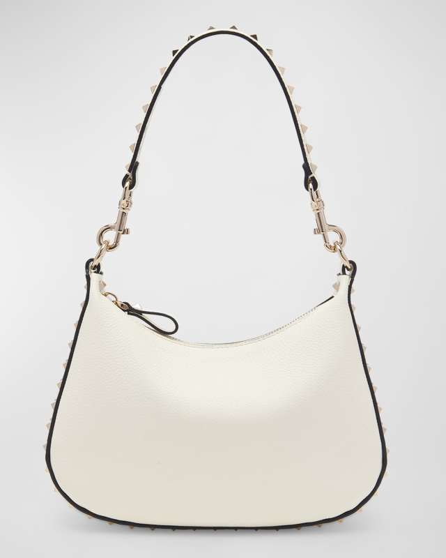 Rockstud Small Leather Hobo Bag