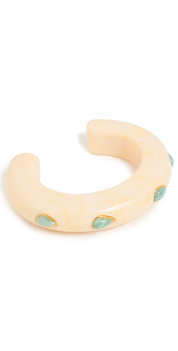Lizzie Fortunato Ridge Cuff In Alabaster and Amazonite Ivory