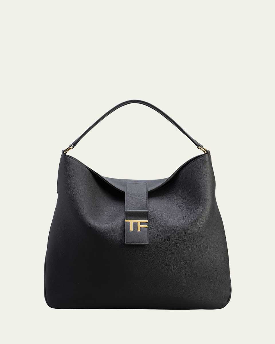 TF Medium Hobo in Grained Leather