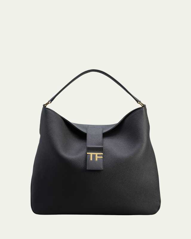 TF Medium Hobo in Grained Leather