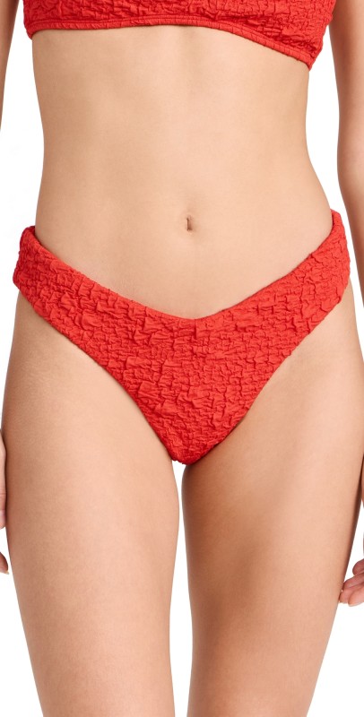 MARA HOFFMAN Cece Bikini Bottoms Red