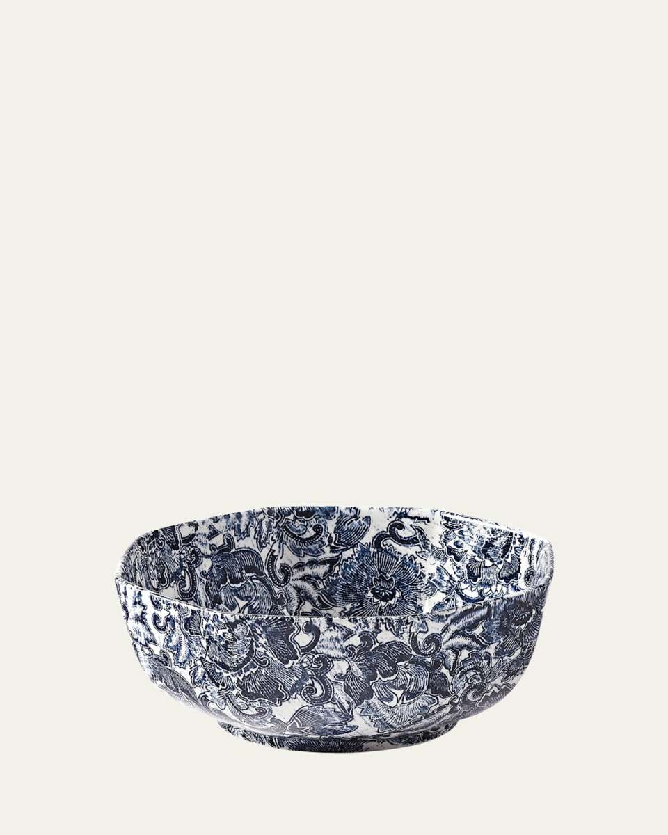 Faded Peony Octagonal Bowl