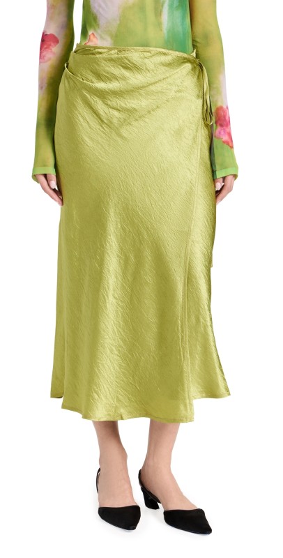 Acne Studios Wrap Skirt Light Olive