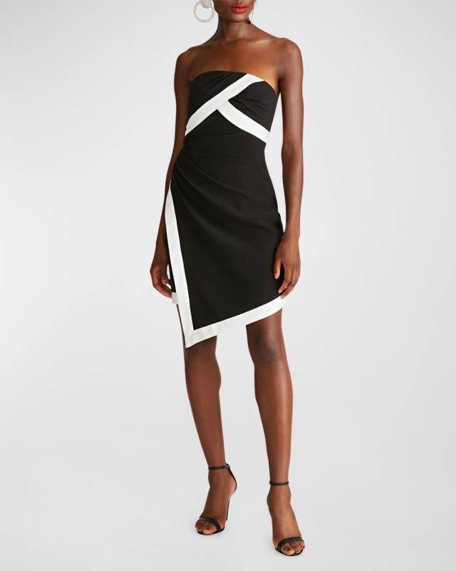 Laine Strapless Two-Tone Mini Dress