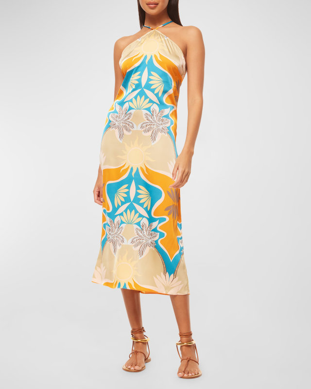 Ashanti Halter Midi Slip Dress