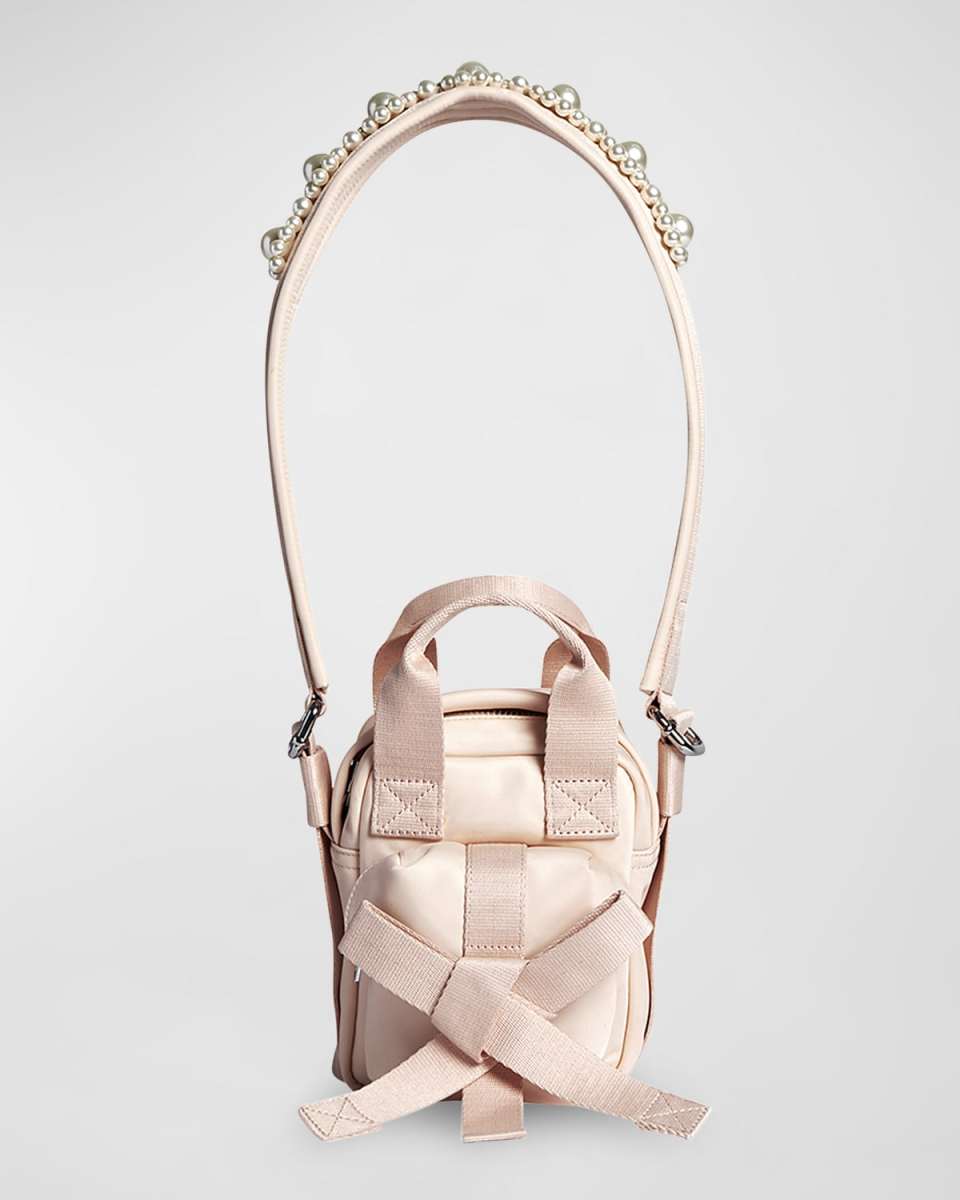 Mini Bow Beaded Crossbody Bag