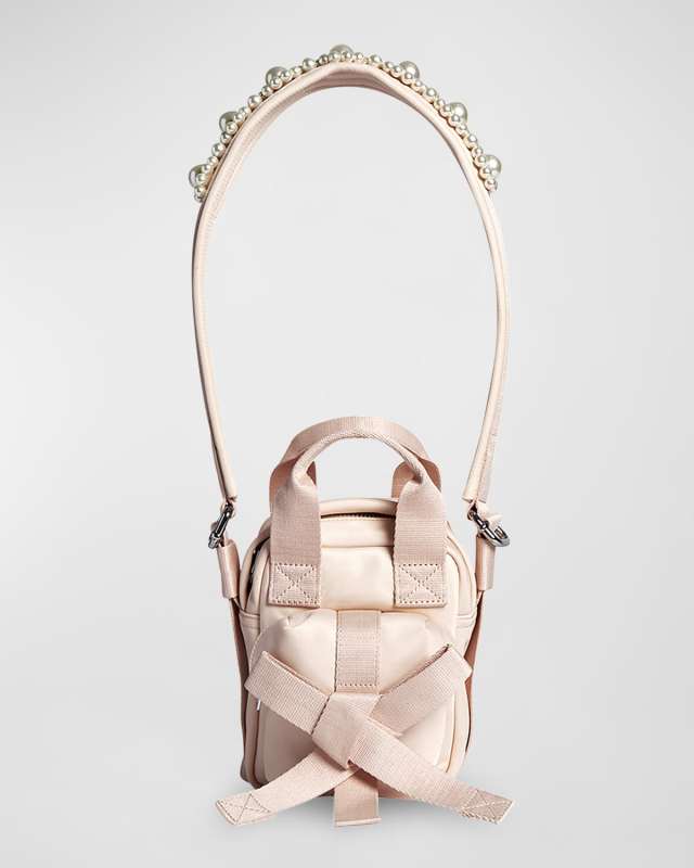Mini Bow Beaded Crossbody Bag