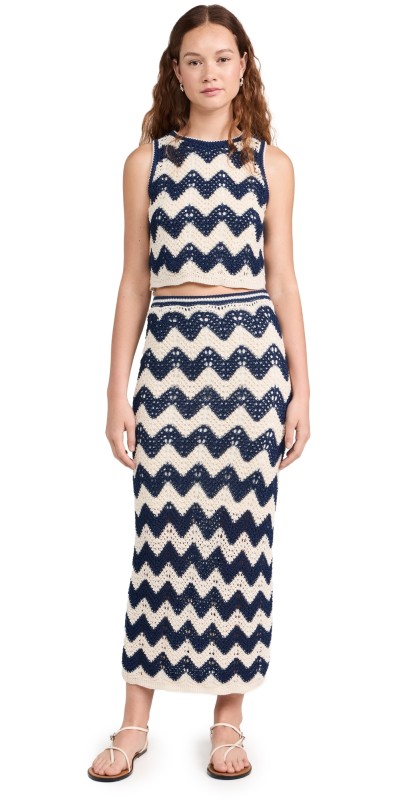 o. p.t Hampton Set Navy Stripe