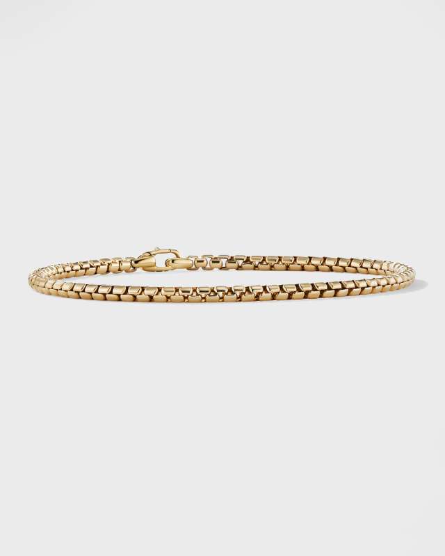 DY Bel Aire Box Chain Bracelet in 18K Gold, 2.7mm