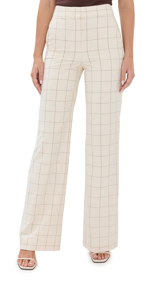 Veronica Beard Tonelli Pants Ecru/Deep Ochre