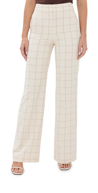 Veronica Beard Tonelli Pants Ecru/Deep Ochre