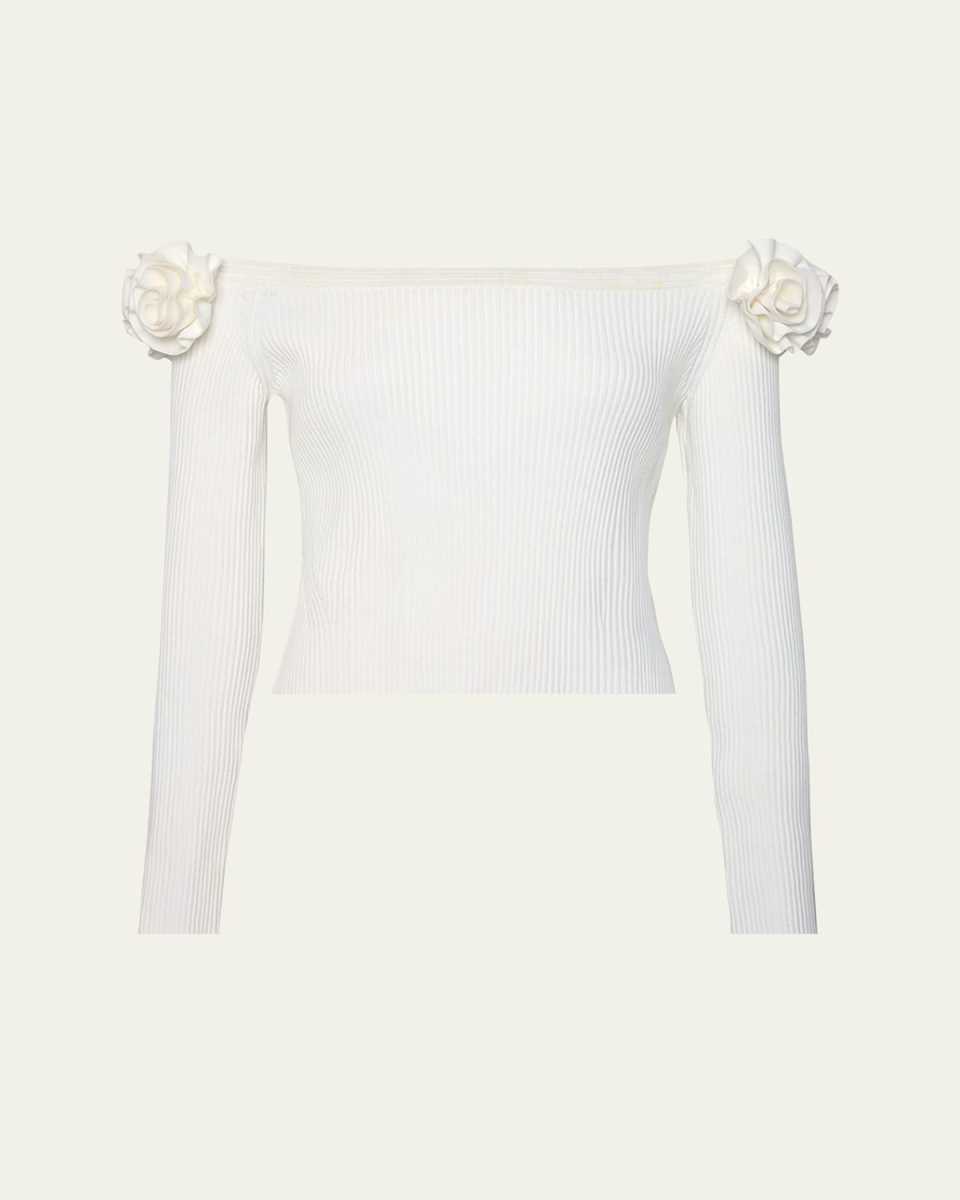 Kayla Ribbed Off-Shoulder Knit Top