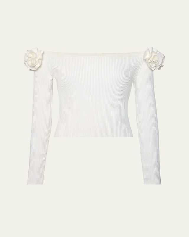 Kayla Ribbed Off-Shoulder Knit Top