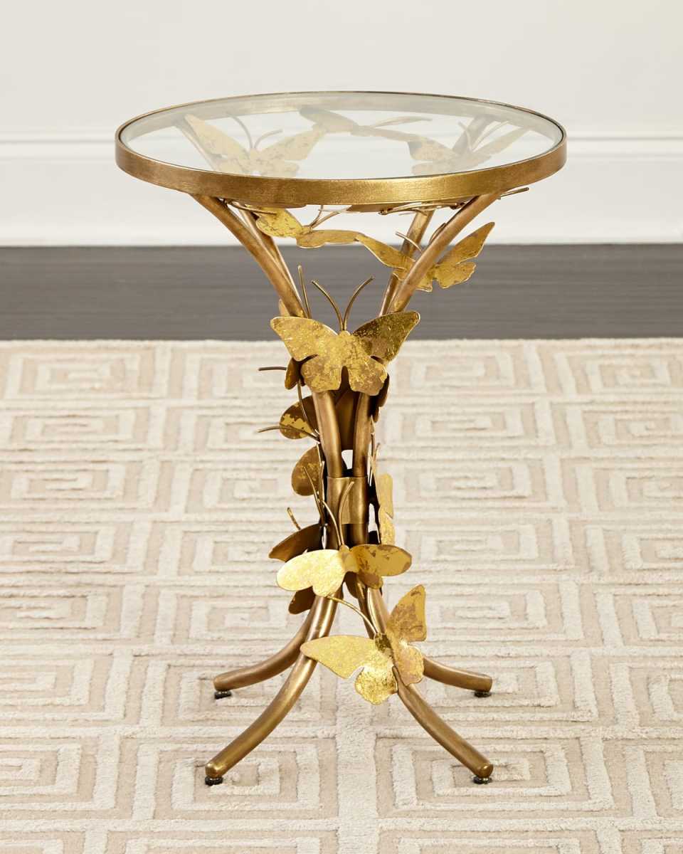 Flutter Away Butterfly End Table