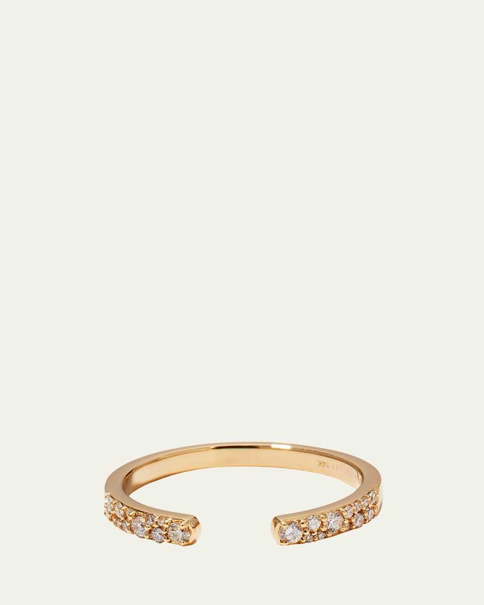 Skinny Flawless Echo 14k Scattered Diamond Ring