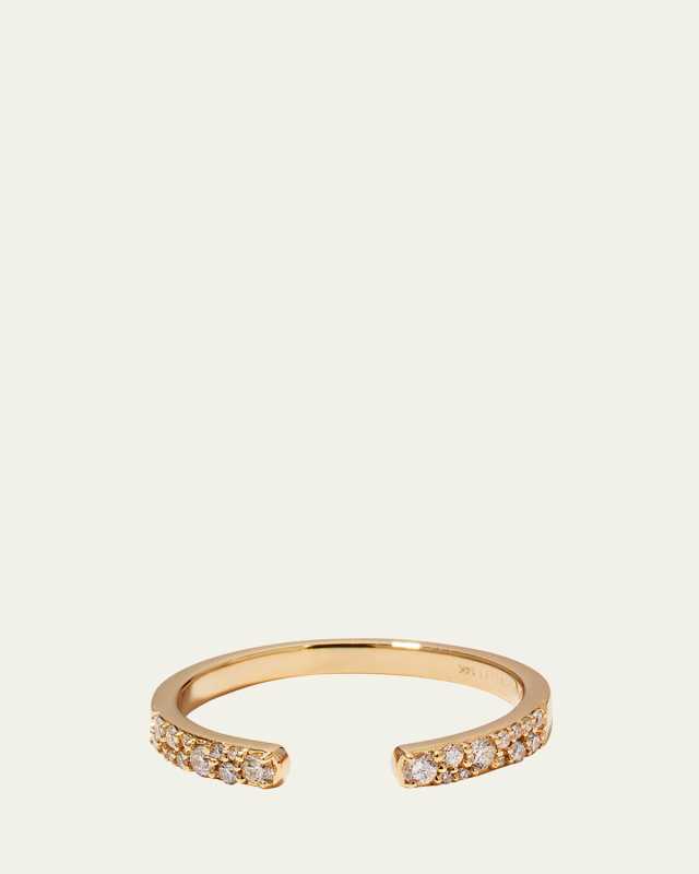 Skinny Flawless Echo 14k Scattered Diamond Ring