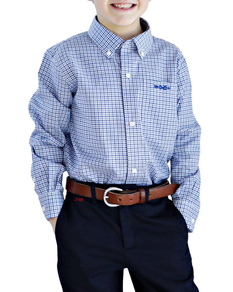 Plaid Shirt - Monogram Option, Size 4/5-18