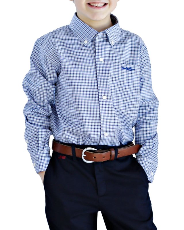 Plaid Shirt - Monogram Option, Size 4/5-18