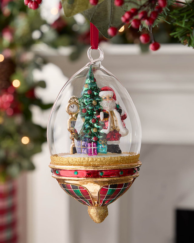 Santa in Dome Christmas Ornament