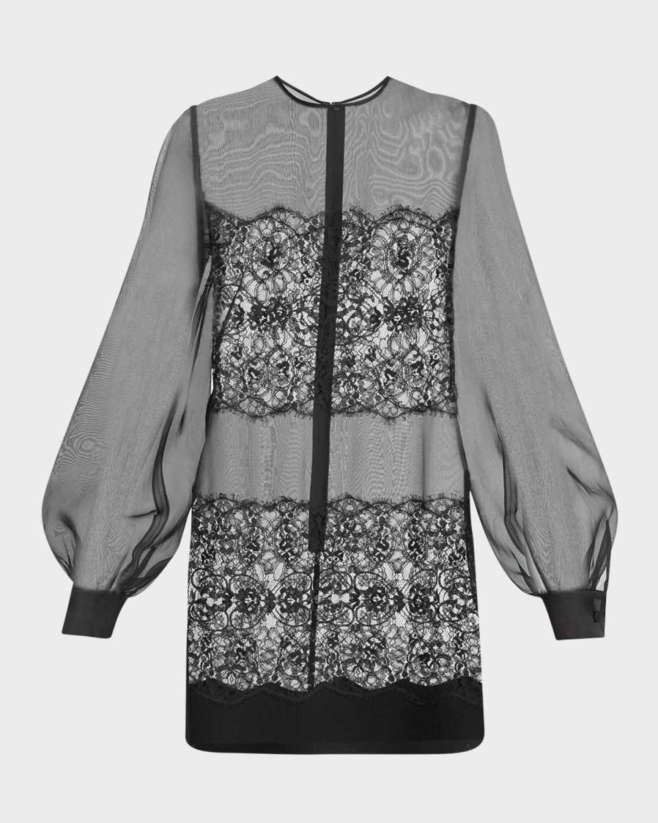Organza Lace Mini Dress