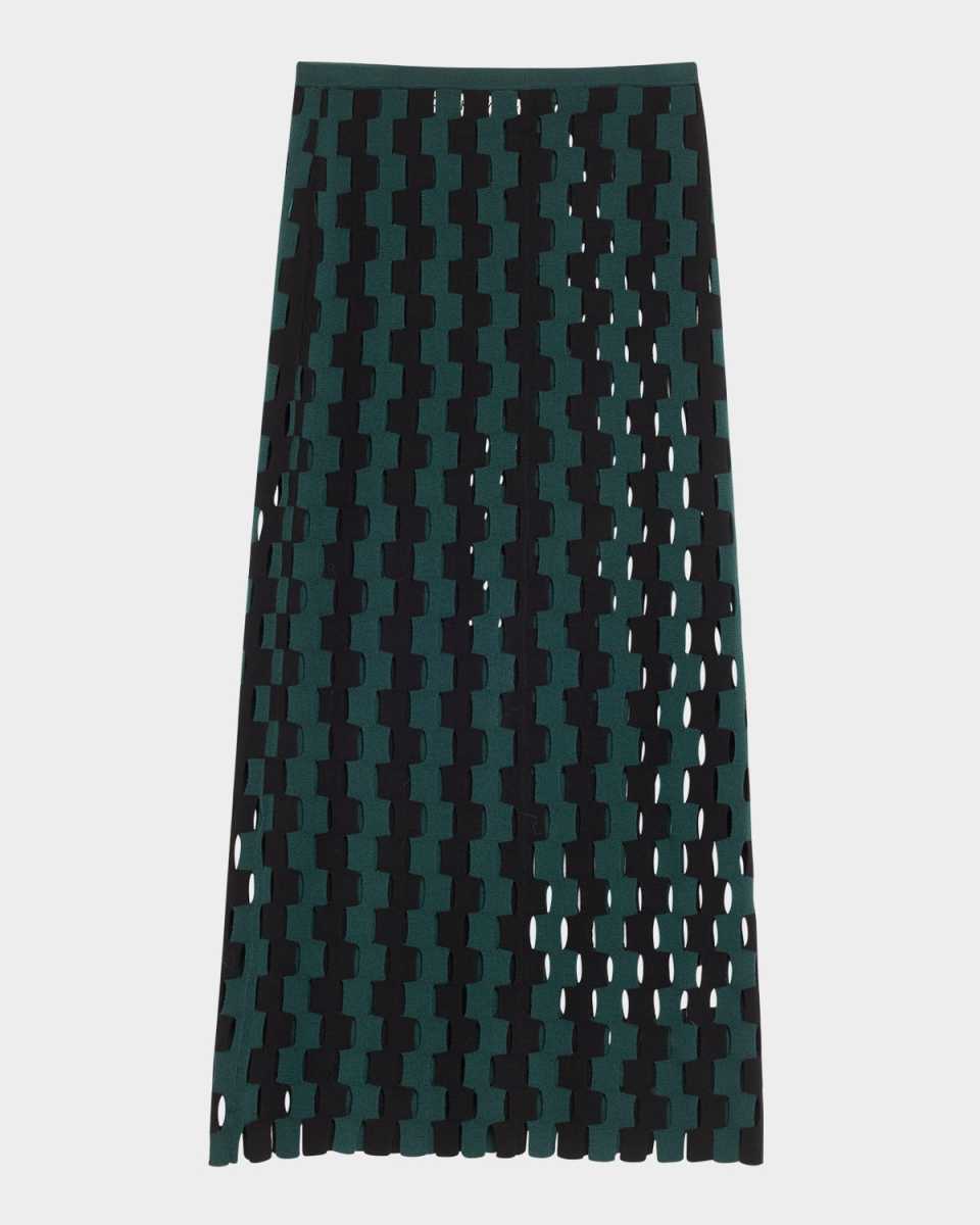 Marshall Abstract Wool Maxi Skirt