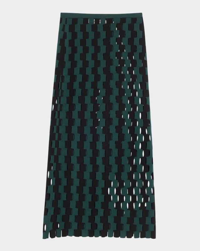 Marshall Abstract Wool Maxi Skirt