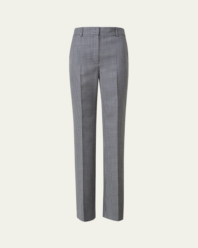 Florine Double-Face Wool Straight-Leg Pants