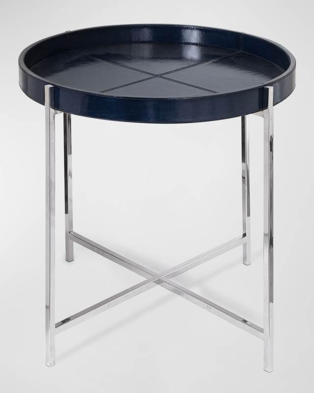 Derby Leather Tray Table