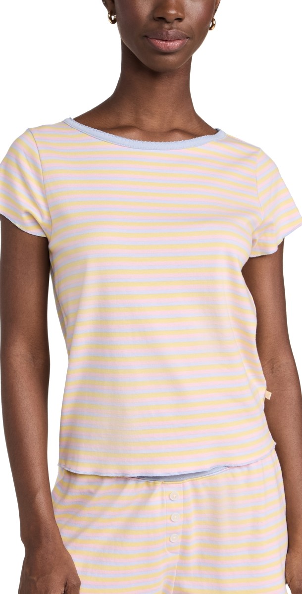 Cozyland by Morgan Lane Baby Jean Tee Rainbow Dream