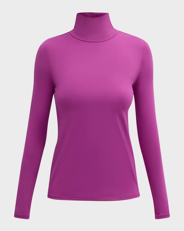 Nuda Turtleneck Long-Sleeve Jersey Top