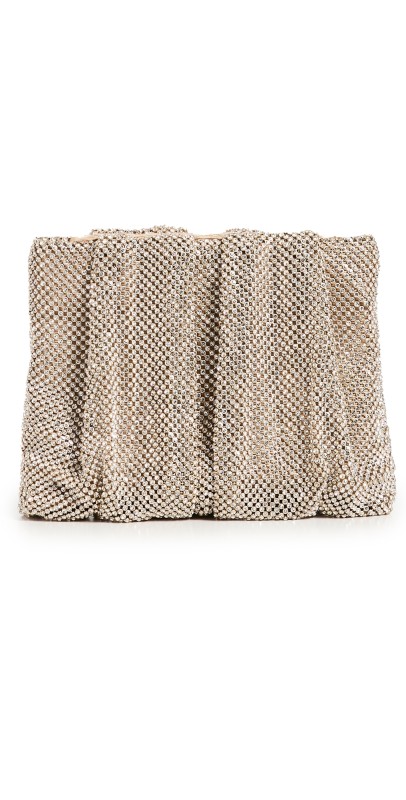 Loeffler Randall Ember Diamante Clutch Gold