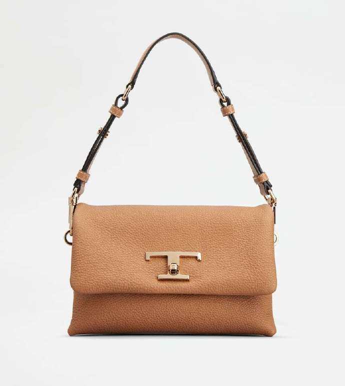 TOD'S T Timeless Flap Bag in Leather Mini