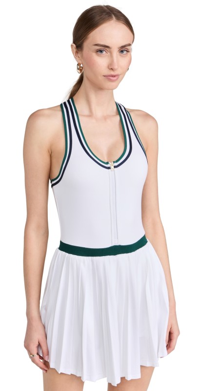 Varley Jane Court Dress 28 White/Forest