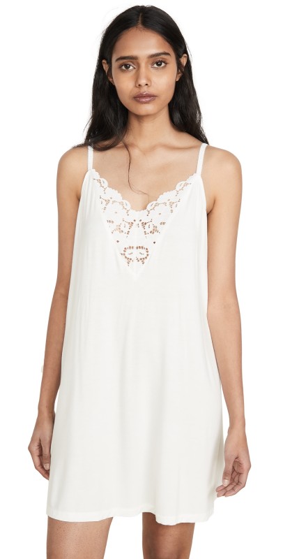 Eberjey Naya Double Inset Chemise Ivory
