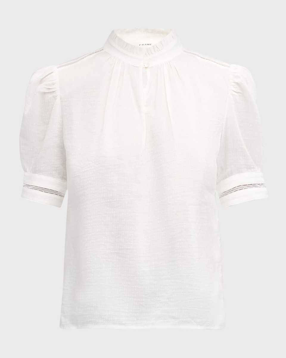 Short-Sleeve Lace Inset Top