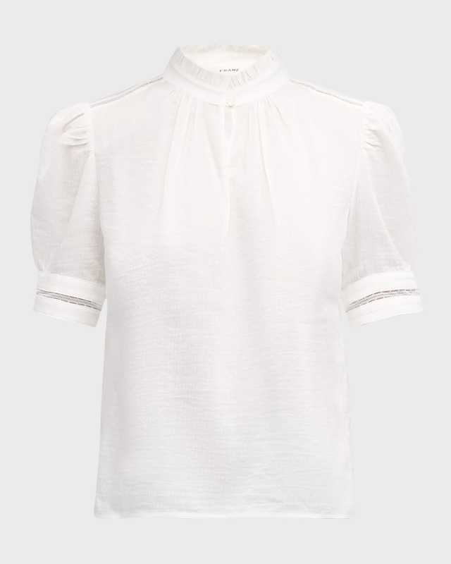 Short-Sleeve Lace Inset Top