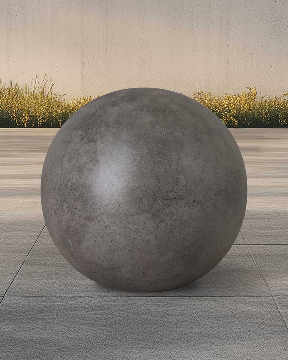 Pozzo Terrazzo Gray 31" Gazing Ball