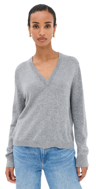 Jenni Kayne Flynn Cashmere Sweater Grey