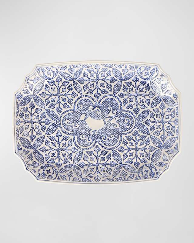 Uccello Blu Rectangular Platter