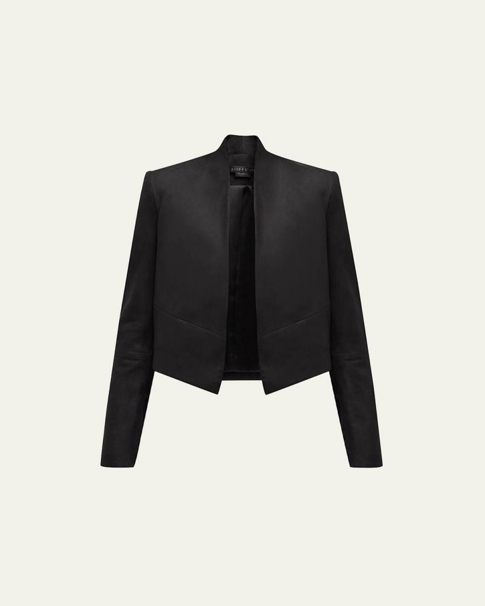 New Harvey Suede Open-Front Jacket