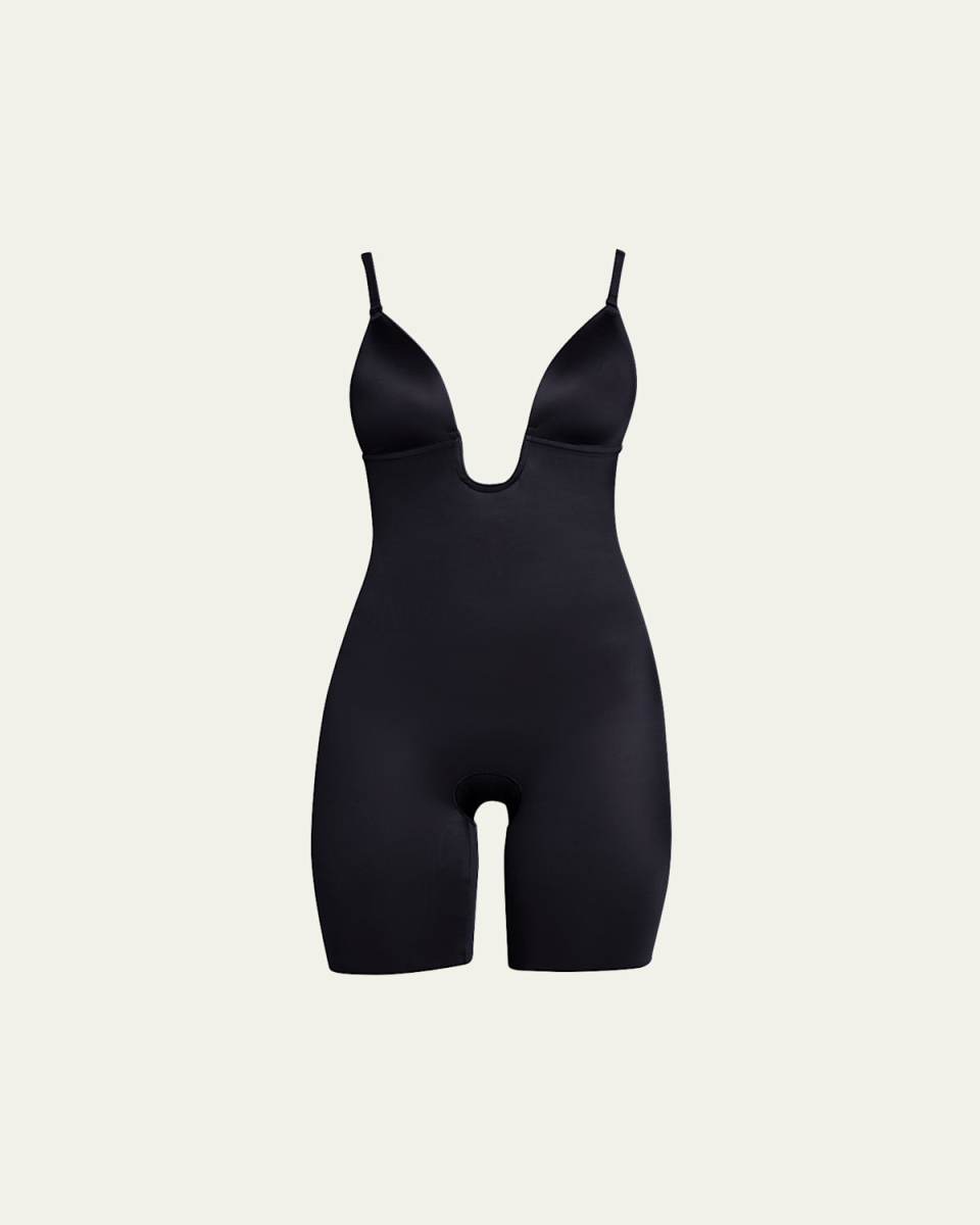 SPANXshape Suit Your Fancy Plunge Low-Back Mid-Thigh Bodysuit